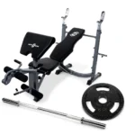 COMBO BANCO KAZAN + BARRA 1.80 + 2 DISCOS 10KG 2"