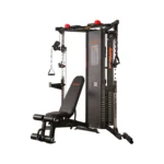 Multigimnasio Polea Dual Premium 2200MS + Banco Multiposición 2 Torres x 80Kg Accesorios